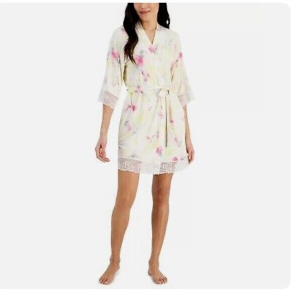 INC International Concepts Other - INC International Concepts Womans Large Lace-Trim Wrap Robe Tie Dye New $60